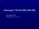 Bài giảng Cơ sở dữ liệu: Chương 6 - Hoàng Thị Hà