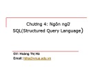 Bài giảng Cơ sở dữ liệu: Chương 5 - Hoàng Thị Hà