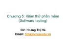 Bài giảng Công nghệ phần mềm: Chương 5 - Hoàng Thị Hà