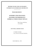 Doctoral dissertation: Diversification strategies, bank risk and performance: Empirical evidence from Vietnam