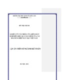 Luận án Tiến sĩ Kế toán: Nghiên cứu tác động của kiểm soát nội bộ đến hiệu quả tài chính của các doanh nghiệp may mặc Việt Nam