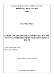 Tóm tắt Luận án Tiến sĩ: Nghiên cứu ứng dụng quá trình nitrit hóa bán phần và anammox để xử lý nitơ trong nước rỉ rác cũ