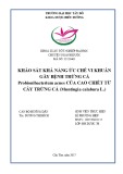 Khóa luận tốt nghiệp Dược: Khảo sát khả năng ức chế vi khuẩn gây bệnh mụn trứng cá Propionibacterium acnes của cao chiết từ cây Trứng cá (Muntingia calabura L.)