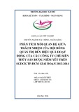 Khóa luận tốt nghiệp Tài Chính - Ngân hàng: Phân tích mối quan hệ giữa trách nhiệm của hội đồng quản trị đến hiệu quả hoạt động của các công ty thủy sản được niêm yết trên SGDCK TP.HCM giai đoạn 2013-2014