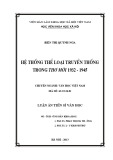 Luận án Tiến sĩ Ngữ văn: Hệ thống thể loại truyền thống trong Thơ Mới 1932-2945