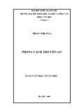 Luận văn Thạc sĩ Văn học: Phong cách thơ Yến Lan