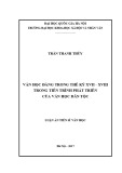 Luận án Tiến sĩ Văn học: Cái tôi trữ tình trong thơ nữ trẻ sau 1986 qua các tác giả - Vi Thùy Linh, Ly Hoàng Ly, Bùi Sim Sim