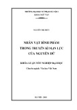 Khóa luận tốt nghiệp: Nhân vật bình phàm trong Truyền kì mạn lục của Nguyễn Dữ