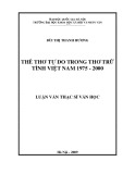 Luận văn Thạc sĩ Văn học: Thể thơ tự do trong thơ trữ tình Việt Nam 1975-2000