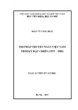 Luận án Tiến sĩ Ngữ văn: Thi pháp truyện ngắn Việt Nam thời kỳ hậu chiến (1975 – 1985)