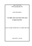 Luận văn Thạc sĩ Ngôn ngữ và Văn hóa Việt Nam: Văn học dân gian dân tộc Dao ở Thái Nguyên
