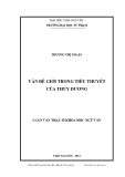 Luận văn Thạc sĩ Khoa học Ngữ văn: Vấn đề giới trong tiểu thuyết của Thùy Dương