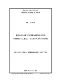 Luận văn Thạc sĩ Khoa học Ngữ văn: Khảo sát ý nghĩa hình ảnh trong ca dao - dân ca Tày - Nùng