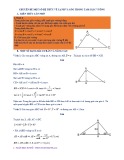 Chuyên đề Một số hệ thức về cạnh và góc trong tam giác vuông