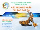 Bài giảng Các phương pháp cải tạo đất đá: Chương 2 - TS. Đặng Xuân Trường