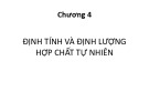 Bài giảng Hợp chất thứ cấp thiên nhiên - Chương 4: Định tính và định lượng hợp chất tự nhiên