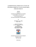 Doctor of Philosophy in biochemisry: Gastrointestinal protective activity of two Indian medicinal plants against drug induced toxicity