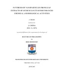 Doctor of Philosophy in biochemistry: Synthesis of nanoparticles from leaf extracts of ocimum sanctum for enhanced chemical and biological activities