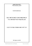 Luận văn Thạc sĩ Ngữ văn: Đặc trưng phản ánh nghệ thuật của truyện ngắn Thạch Lam