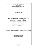 Luận án Tiến sĩ Ngôn ngữ và Văn hóa Việt Nam: Đặc điểm du kí Việt Nam nửa đầu thế kỉ XX