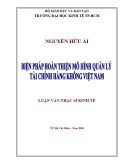 Luận văn Thạc sĩ Kinh tế: Biện pháp hoàn thiện mô hình quản lý tài chính hàng không Việt Nam