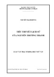 Luận văn Thạc sĩ Khoa học Ngữ văn: Tiểu thuyết lịch sử của Nguyễn Trường Thanh