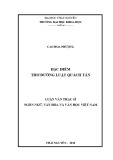 Luận văn Thạc sĩ Ngôn ngữ, văn học và văn hóa Việt Nam: Đặc điểm thơ đường luật Quách Tấn