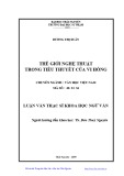 Luận văn Thạc sĩ Khoa học Ngữ văn: Thế giới nghệ thuật trong tiểu thuyết của Vi Hồng