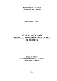 Luận án Tiến sĩ Môi trường đất và nước: Sử dụng nước thải trong ao nuôi thâm canh cá tra để tưới lúa