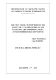 Summary doctoral thesis: The study of relationship between the quality of accounting software and accounting, organizational agility, enterprise performance in Vietnam