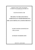 Summary of dessertation: The impact of organizational competences on their performance - The case of hotels in Lam Dong province