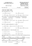 Đề kiểm tra giữa học kì 1 môn Toán lớp 11 năm 2021-2022 có đáp án - Trường THPT Ngô Gia Tự, Đăk Lăk