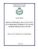 Khóa luận tốt nghiệp Y đa khoa: Khảo sát nồng độ CA 19-9, CA 72-4 và CEA ở các bệnh nhân có bệnh lý gan mật tại bệnh viện Bạch Mai năm 2020