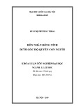 Khóa luận tốt nghiệp Luật học: Hôn nhân đồng tính dưới góc độ quyền con người