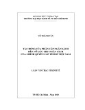 Luận văn Thạc sĩ Kinh tế: Tác động của phân cấp ngân sách đến nỗ lực thu ngân sách của chính quyền cấp tỉnh ở Việt Nam