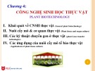 Bài giảng Nhập môn Công nghệ sinh học: Chương 4 - TS. Võ Thị Xuyến