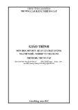 Giáo trình Quản lý chất lượng (Nghề: Nghiệp vụ nhà hàng - Trung cấp) - Trường CĐ Nghề Đà Lạt