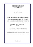 Luận văn Thạc sĩ Kinh tế chính trị: Hoạt động tín dụng của Ngân hàng Chính sách xã hội đối với công tác xóa đói giảm nghèo tỉnh Ninh Bình giai đoạn 2008-2013