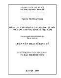 Luận văn Thạc sĩ Kinh tế chính trị: Đánh giá vai trò của các nguồn lực đối với tăng trưởng kinh tế Việt Nam