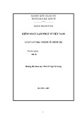 Luận văn Thạc sĩ Kinh tế chính trị: Kiểm soát lạm phát ở Việt Nam