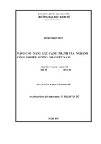 Luận văn Thạc sĩ Kinh tế: Nâng cao năng lực cạnh tranh của ngành công nghiệp đường mía Việt Nam