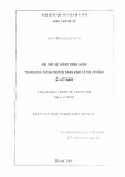 Luận văn Thạc sĩ Kinh tế chính trị: Đổi mới hệ thống ngân hàng trong quá trình chuyển sang kinh tế thị trường ở Việt Nam
