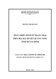 Luận văn Thạc sĩ Kinh tế chính trị: Phát triển kinh tế trang trại trên địa bàn huyện Quảng Ninh, tỉnh Quảng Bình