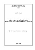 Luận văn Thạc sĩ Kinh tế chính trị: Nâng cao vai trò Nhà nước trong xóa đói giảm nghèo ở Lạng Sơn