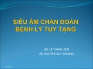 Bài giảng Siêu âm chẩn đoán bệnh lý tụy tạng