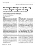 Ảnh hưởng của điều kiện làm việc đến năng suất lao động của công nhân xây dựng