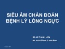 Bài giảng Siêu âm chẩn đoán bệnh lý lồng ngực