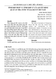 Tính hợp pháp và tính hợp lý của quyết định quản lý nhà nước về giá đất ở Việt Nam