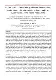 Các nhân tố tác động đến quyết định áp dụng công nghệ cao của các nông hộ sản xuất rau trên địa bàn huyện Hòa Vang thành phố Đà Nẵng