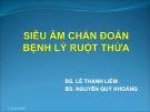 Bài giảng Siêu âm chẩn đoán bệnh lý ruột thừa